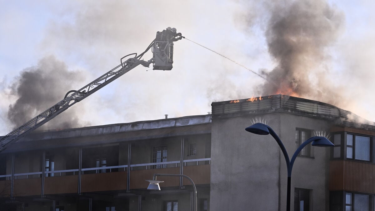 Suspected arson in Stockholm - one arrested