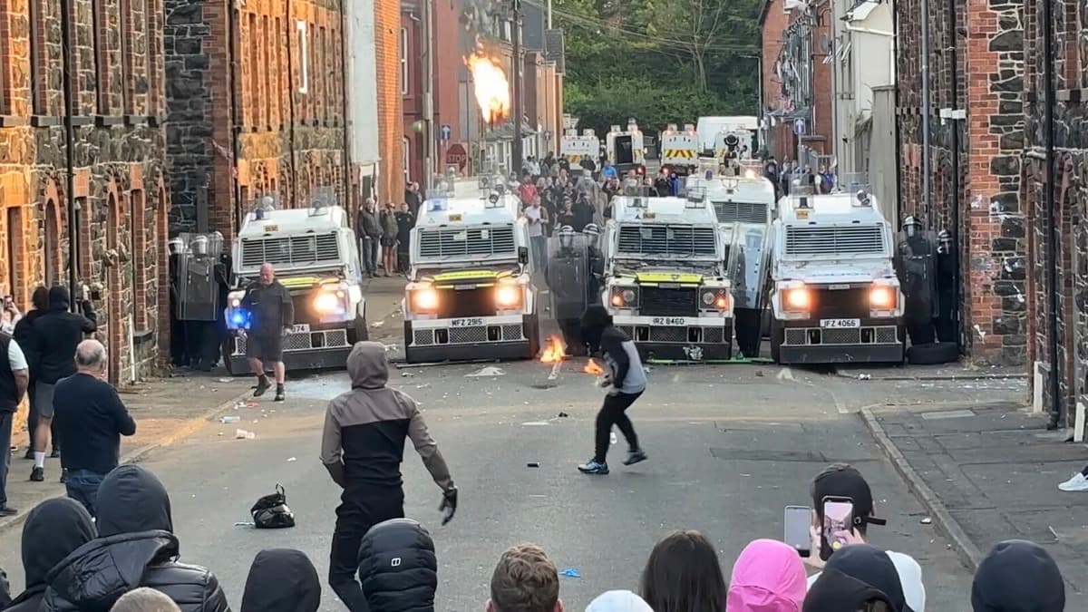 Violence Erupts During Protests in Ballymena, Northern Ireland