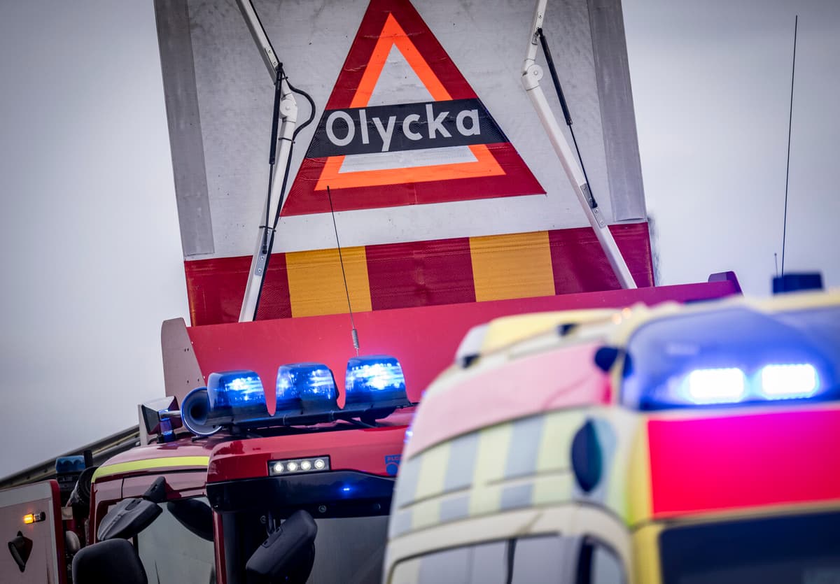 Car Falls into Road Crack After Heavy Rain in Härnösand