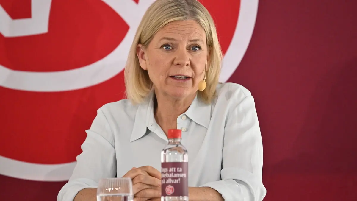 Social Democratic leader Magdalena Andersson on the match - The whole nation is behind you