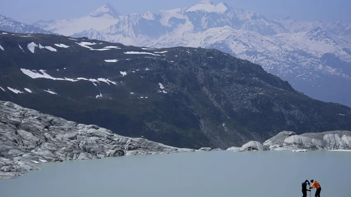 Switzerland’s glaciers set to lose this year’s snow and ice three months early after heatwave