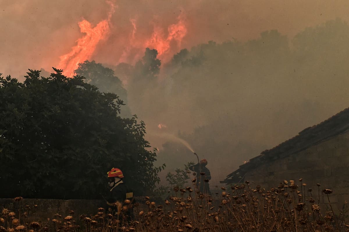 Greece Forest Fire Near Corinth Prompts Village Evacuations