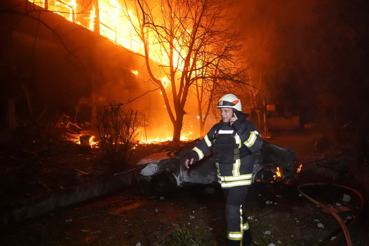 Russian Drone Attacks on Kharkiv Leave 3 Dead, Over 60 Injured