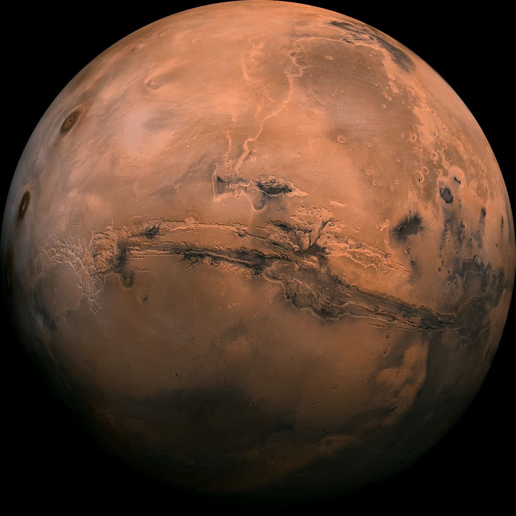 Mars is bombarded by meteorites