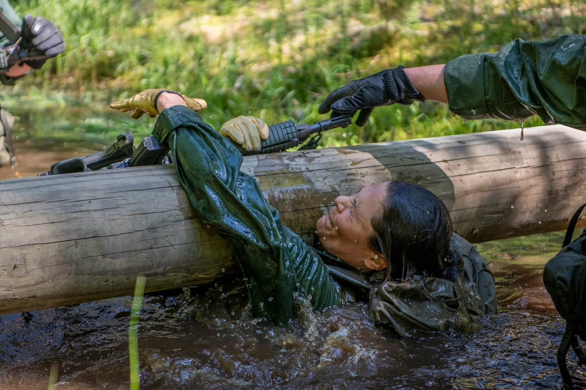 The Crown Princess crawls through the mud