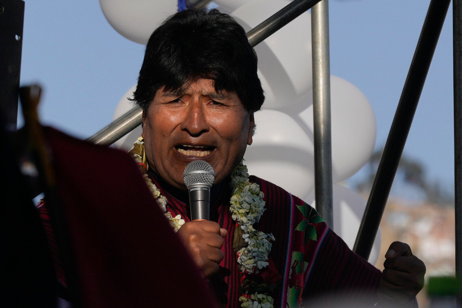 Supporters of Bolivia's former President
