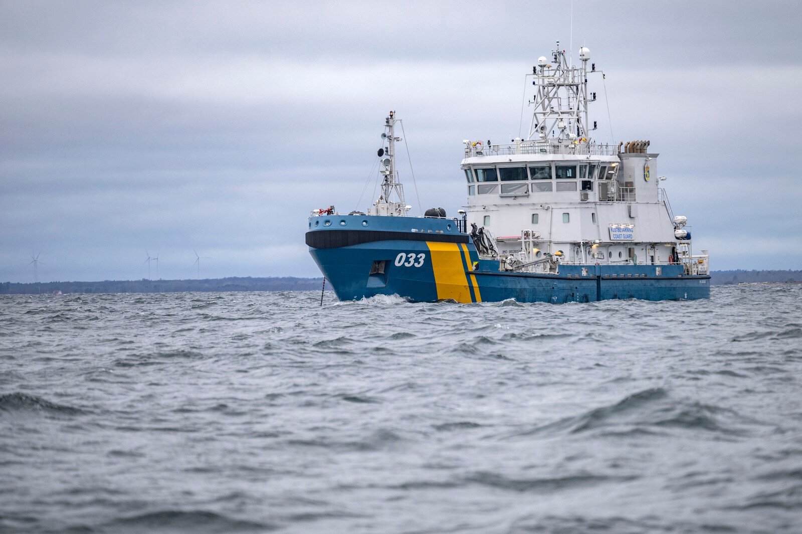 Coast Guard on site after
