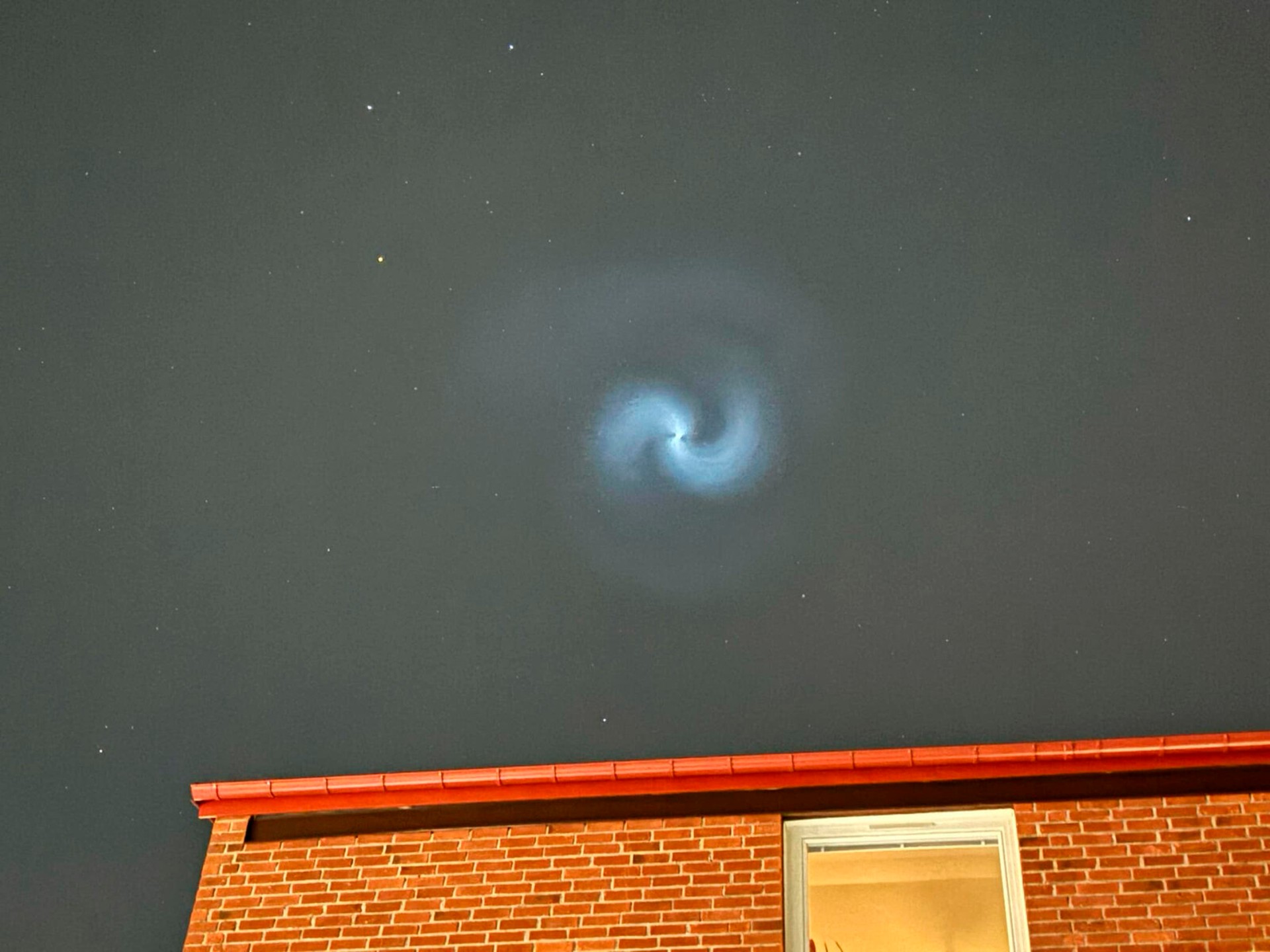 Mysterious Blue Spiral Lights Up