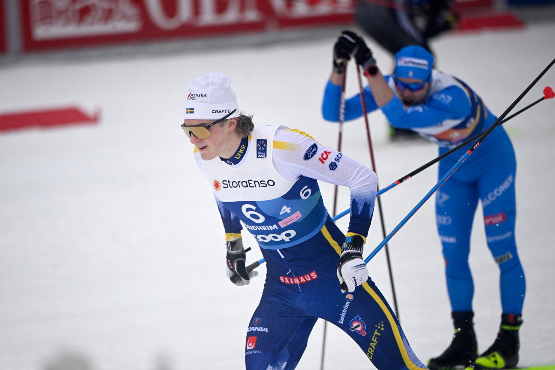 Sweden Finishes Eleventh in Chaotic Men's Team Sprint at World Championship