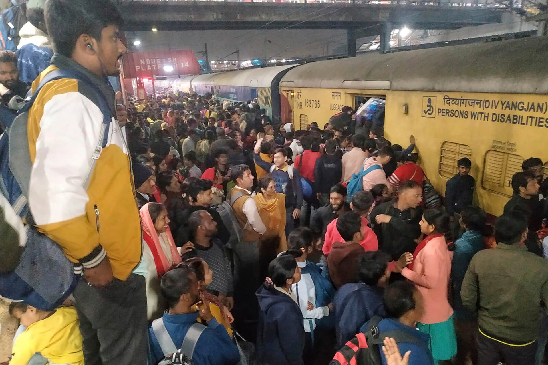 Many women dead in chaos on platform