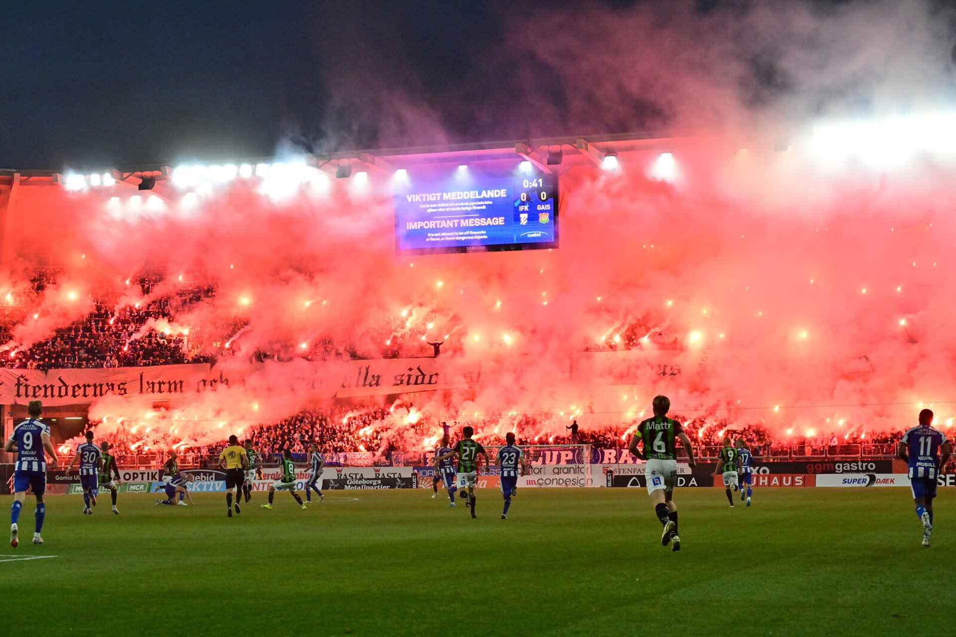 "Blåvitt" lit the most pyrotechnics in 2024