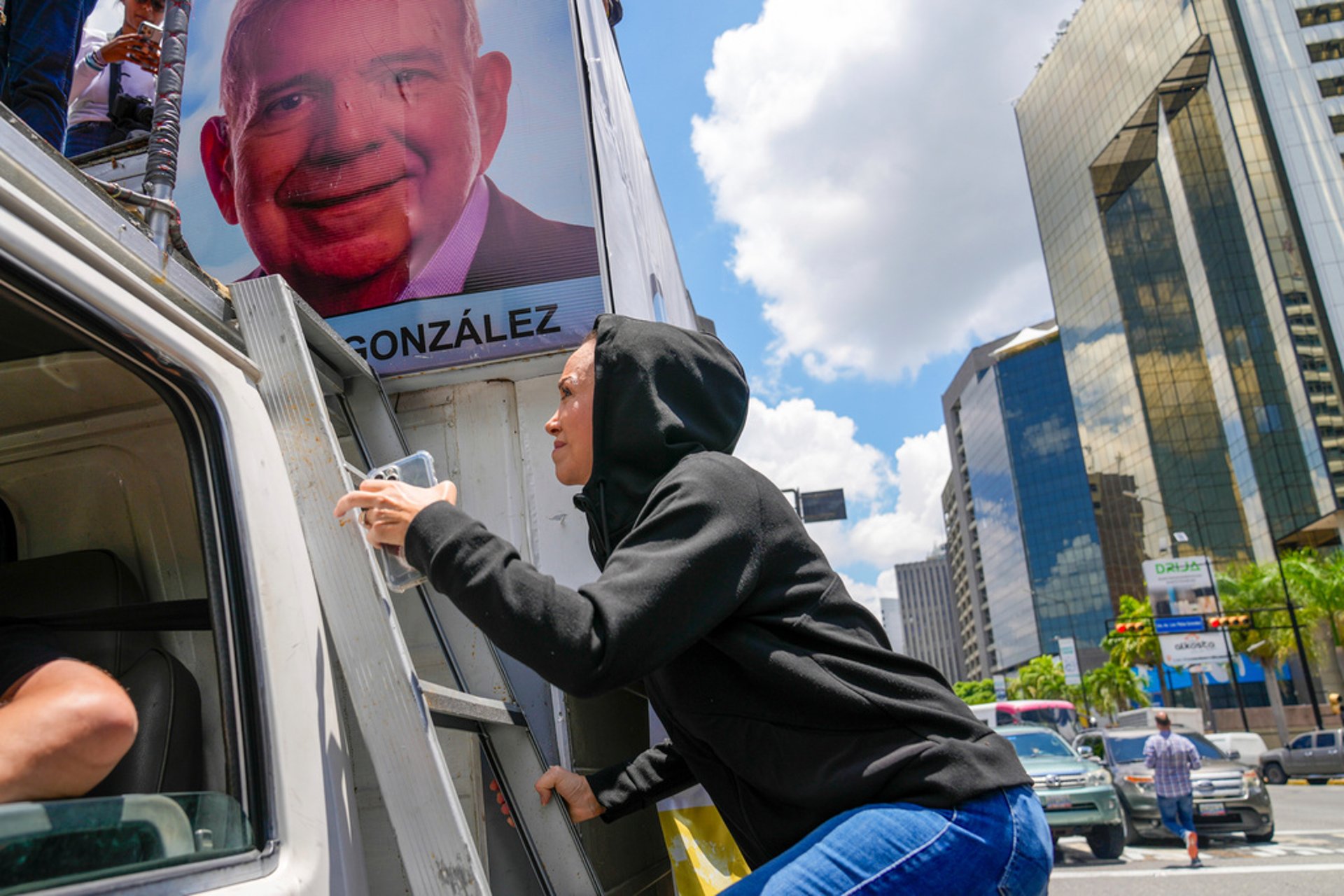 Massive Protest Against Maduro Led by Machado