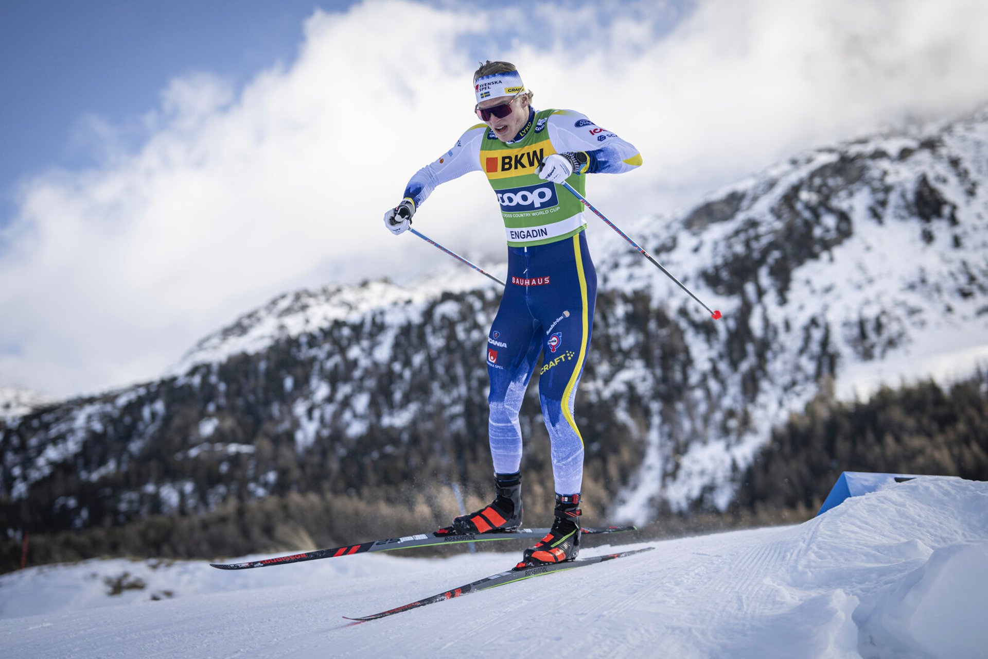 Anger just outside the podium in Cogne