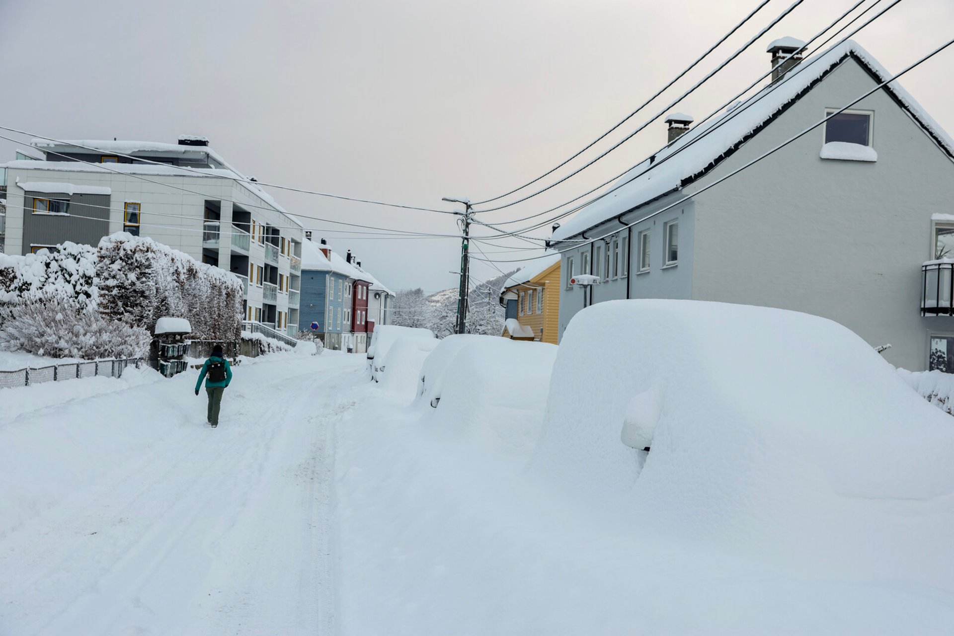 Unusual snow chaos in Norway