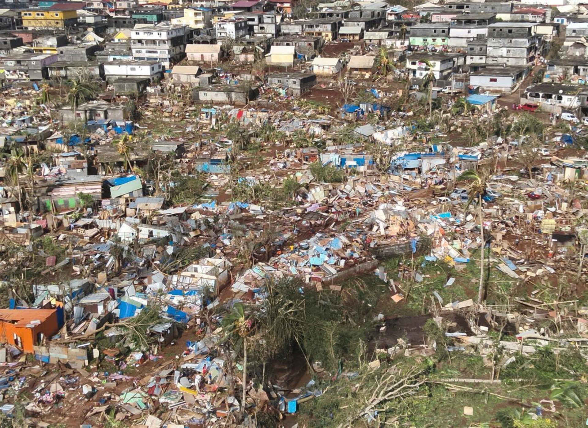 The Cyclone Swept Across Mayotte