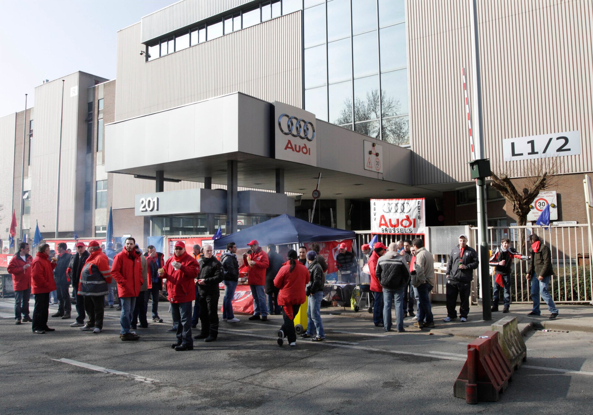 Protest strike as Audi closes