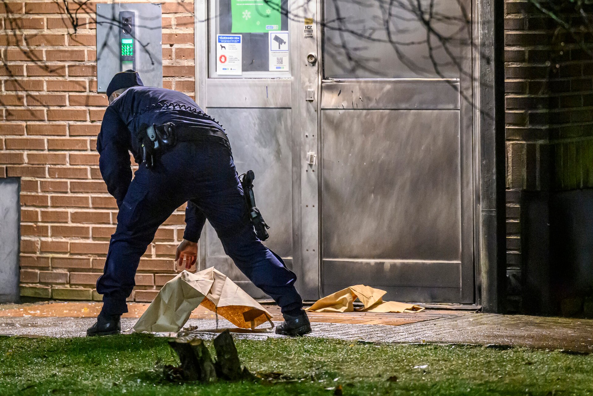 Explosion at door in Malmö