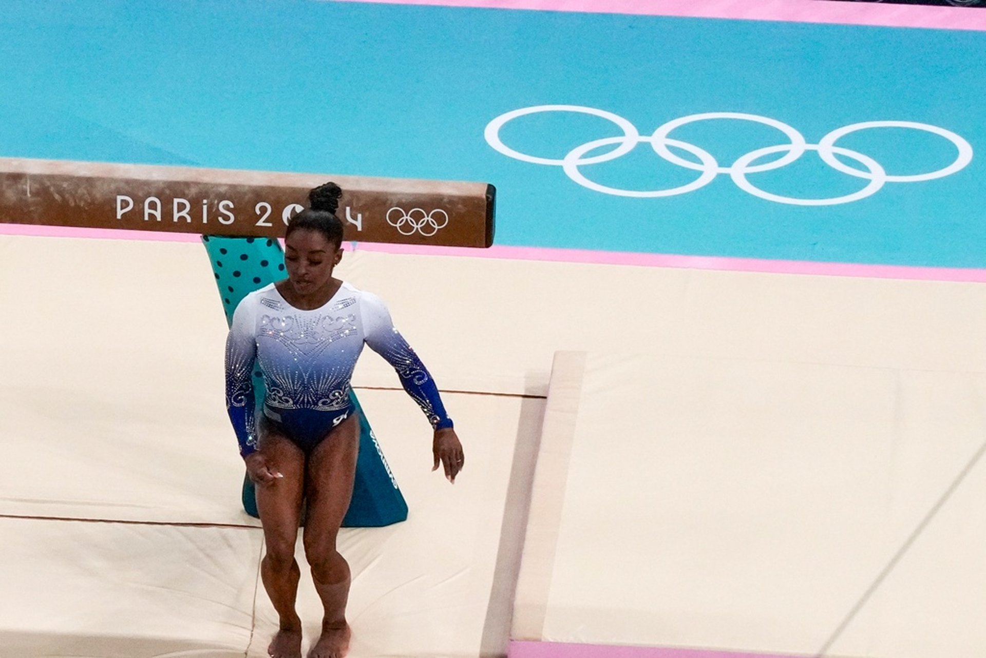 Biles followed up the fall with a silver medal