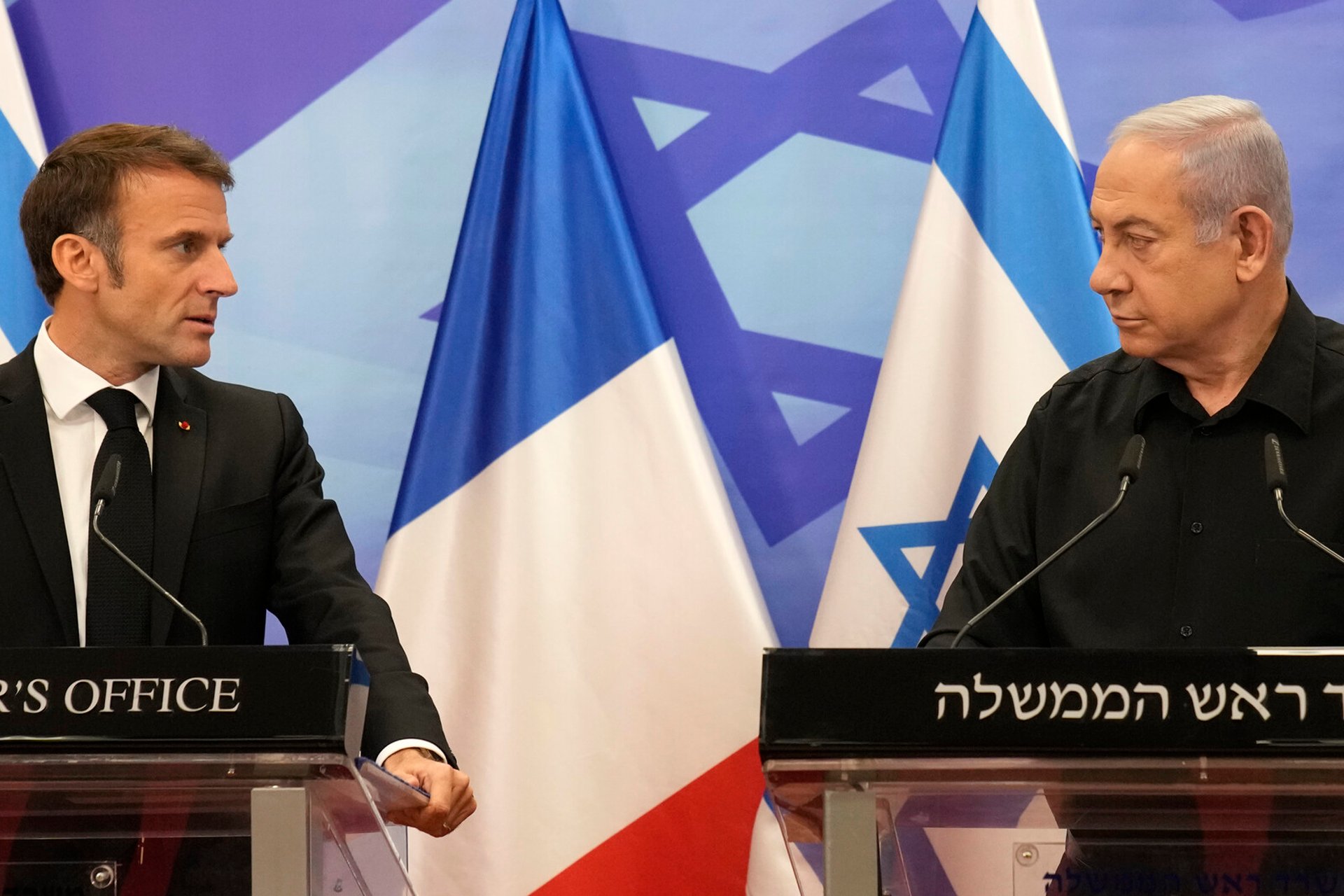 Netanyahu to Macron: Shame!