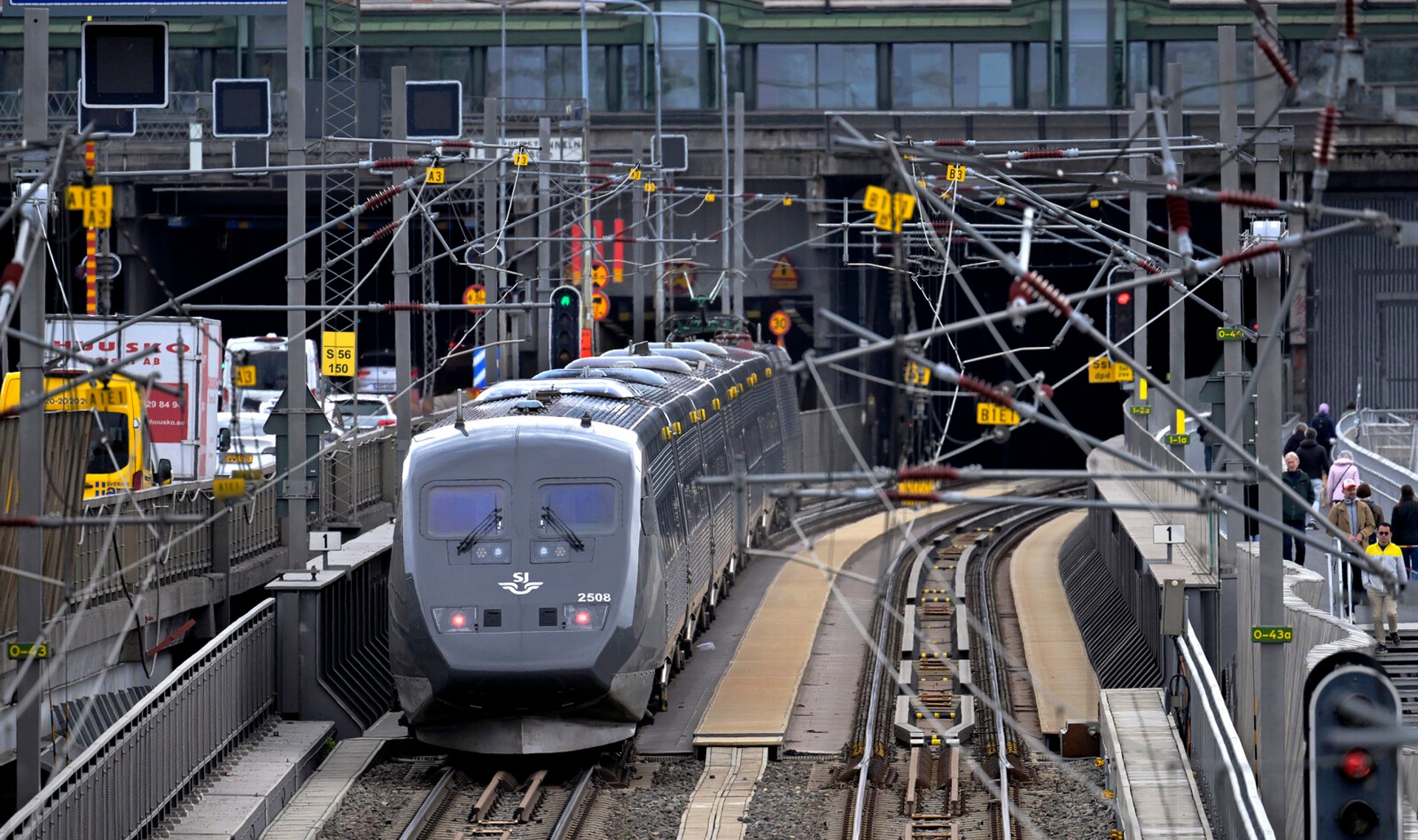 Stop for northbound trains from Stockholm