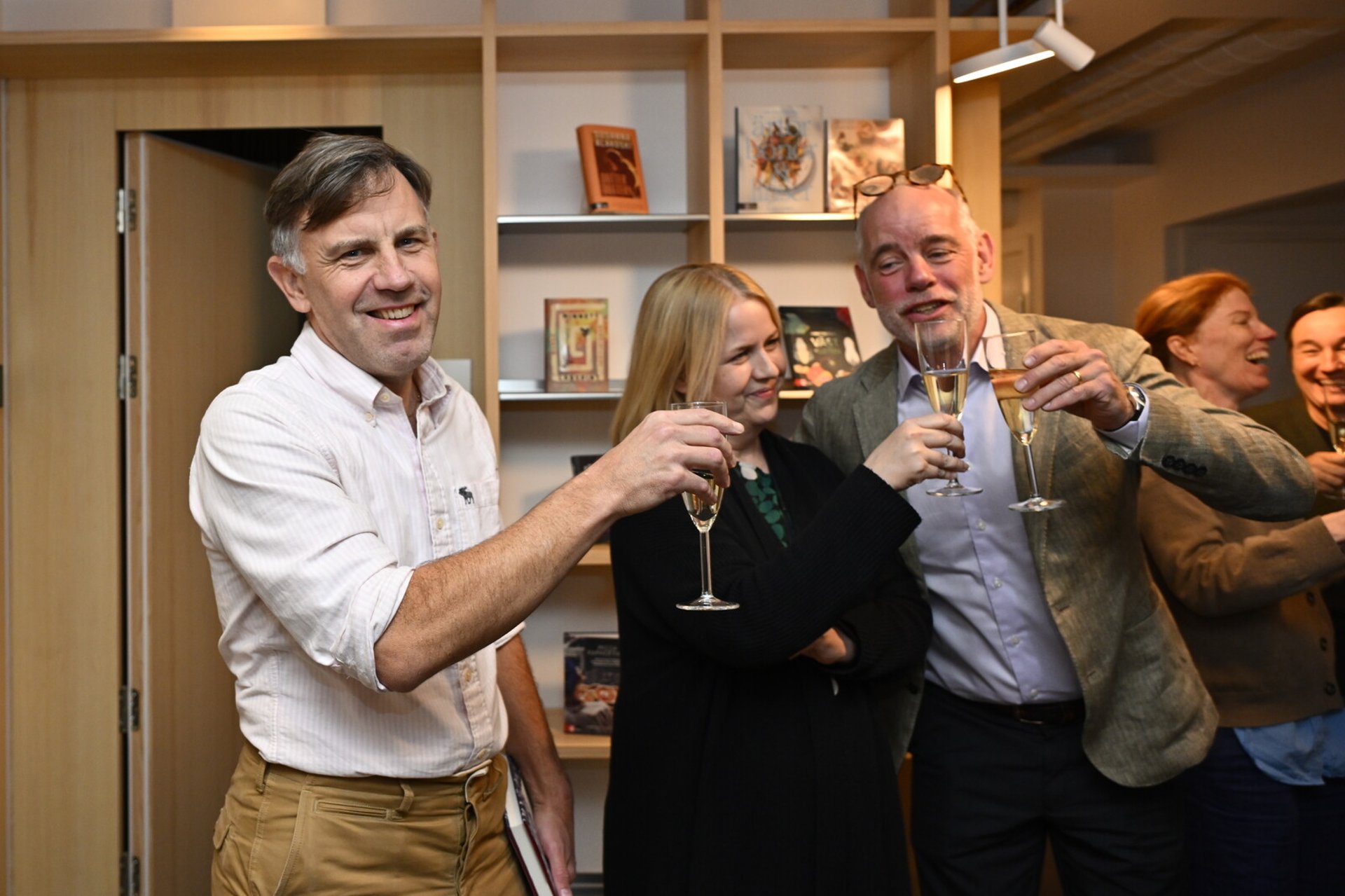 Han Kang's Publisher Celebrates with Champagne