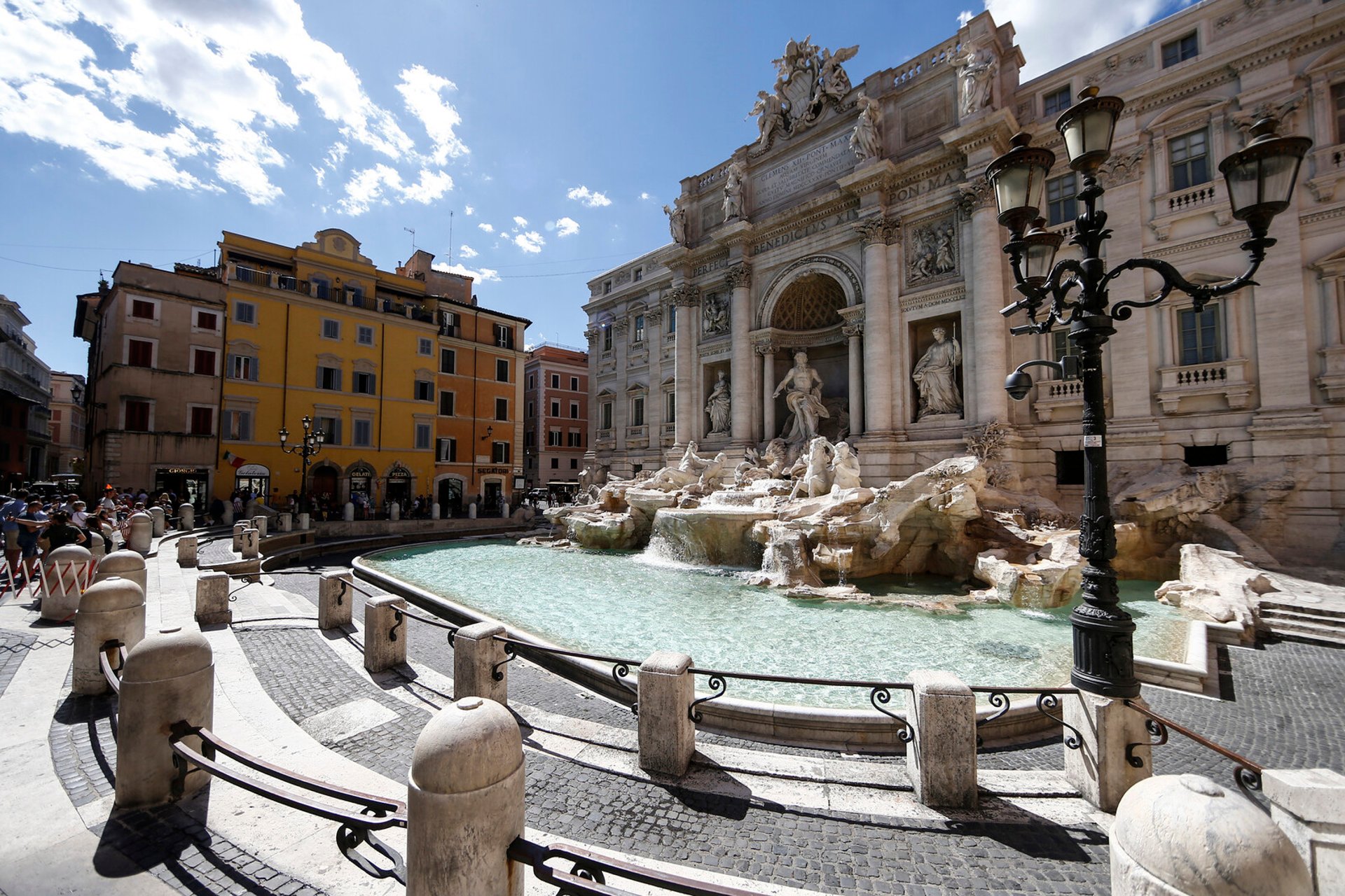 Waded in the Trevi Fountain