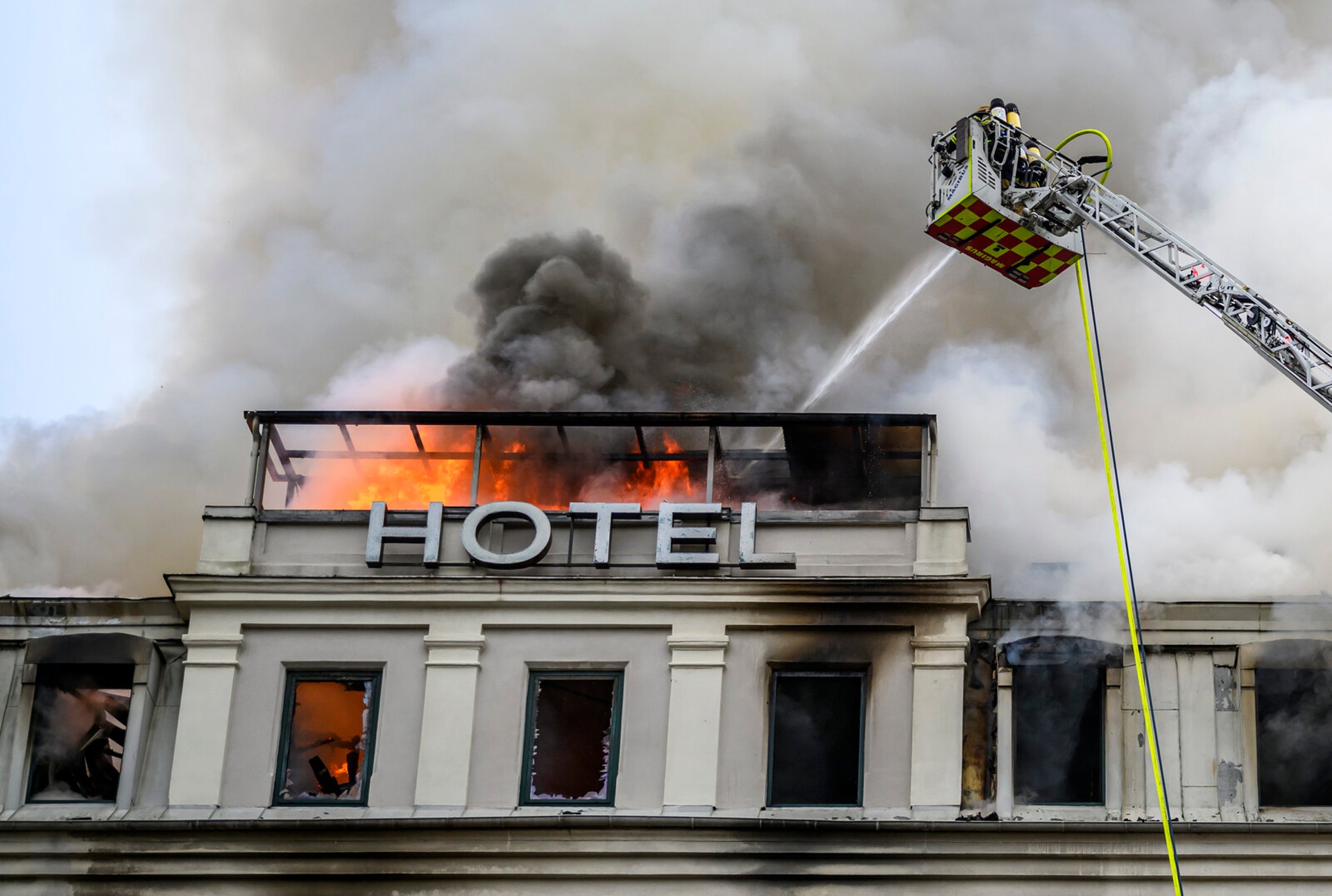 Operation concluded after hotel fire