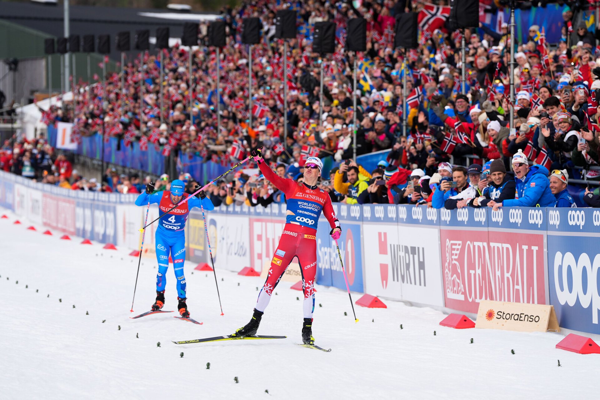 Klæbo held under pressure – fourth consecutive World Championship gold