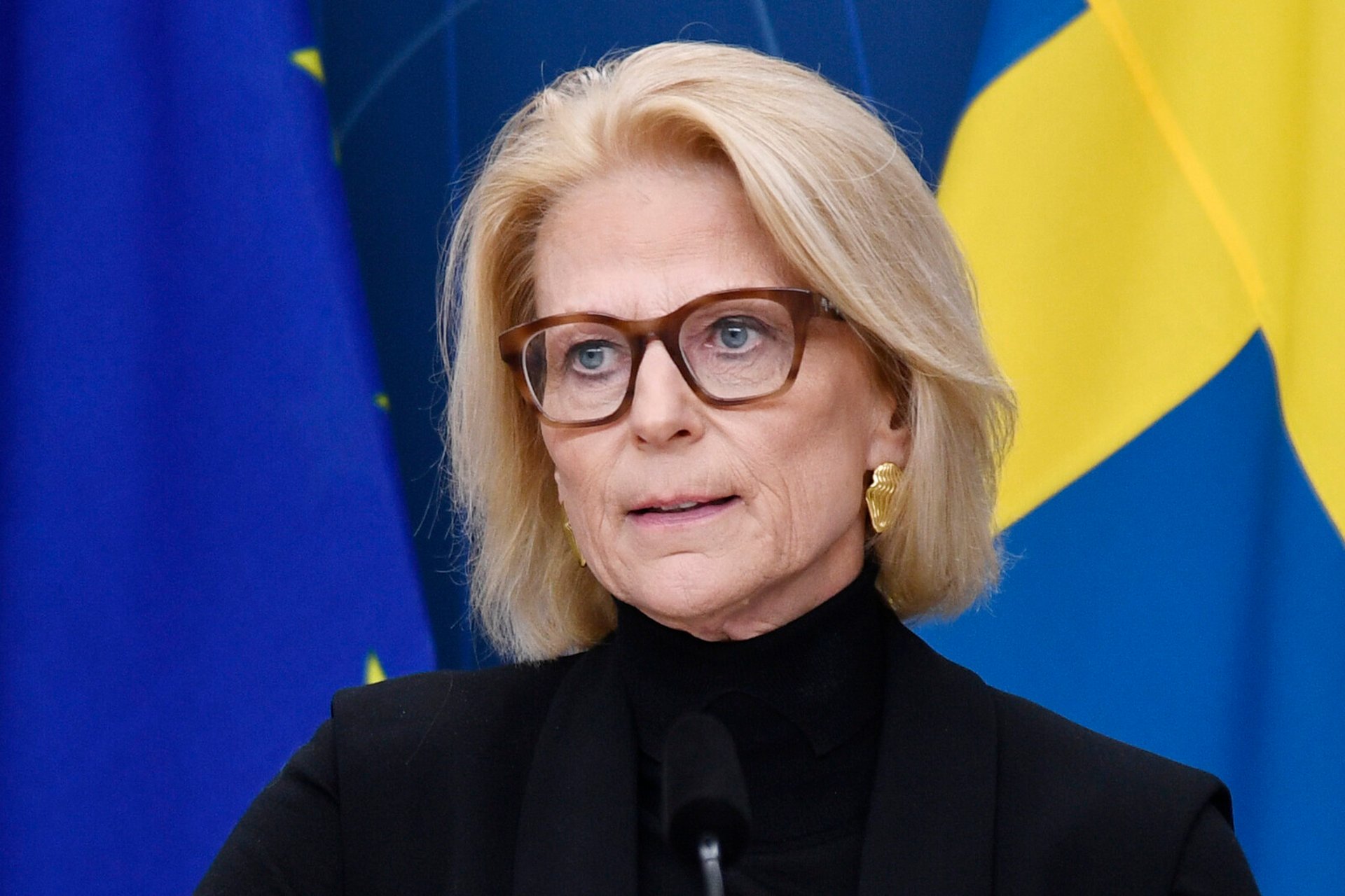 Finance Minister Elisabeth Svantesson: Tariffs are of course bad