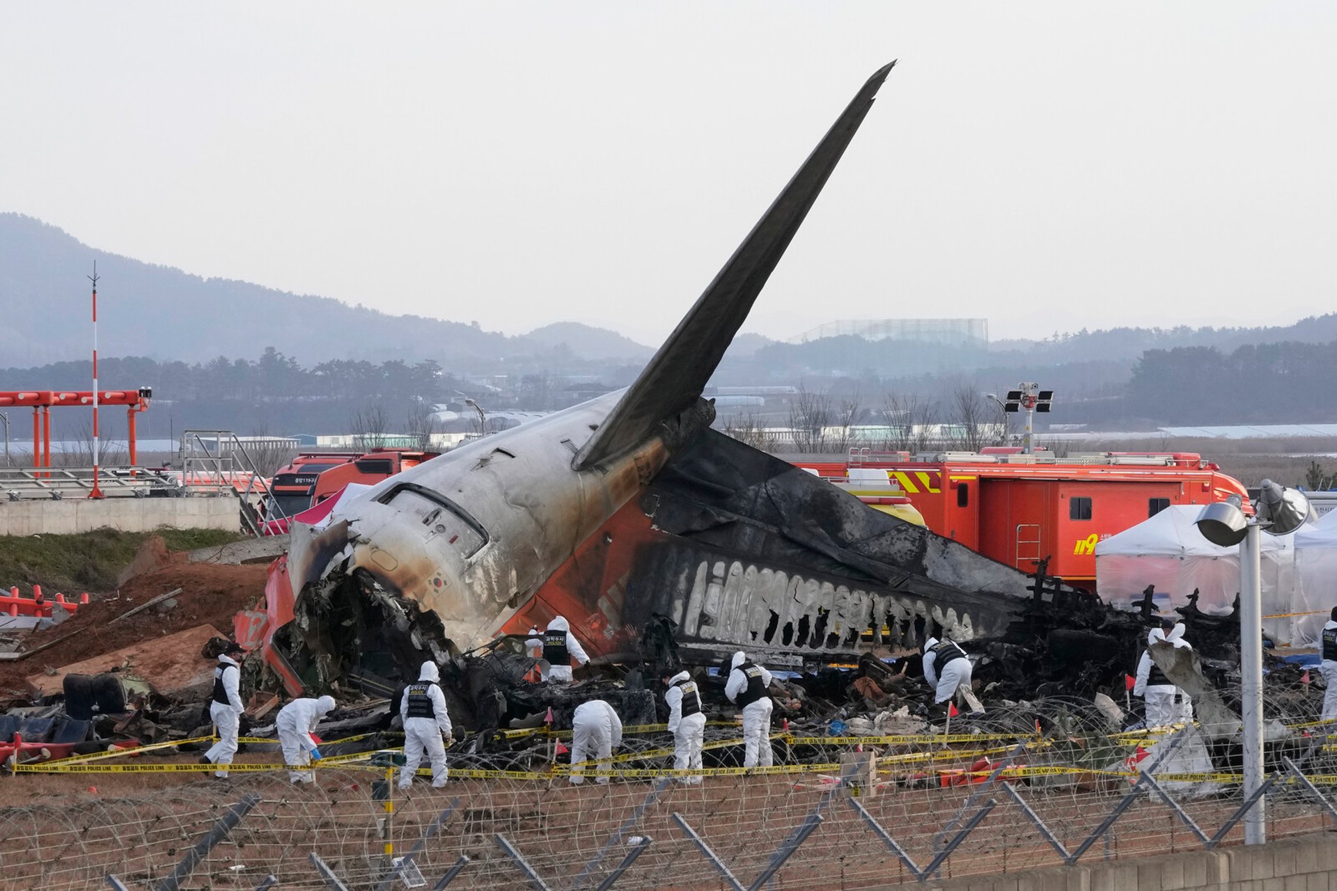 Recording from the crash site in South Korea stopped