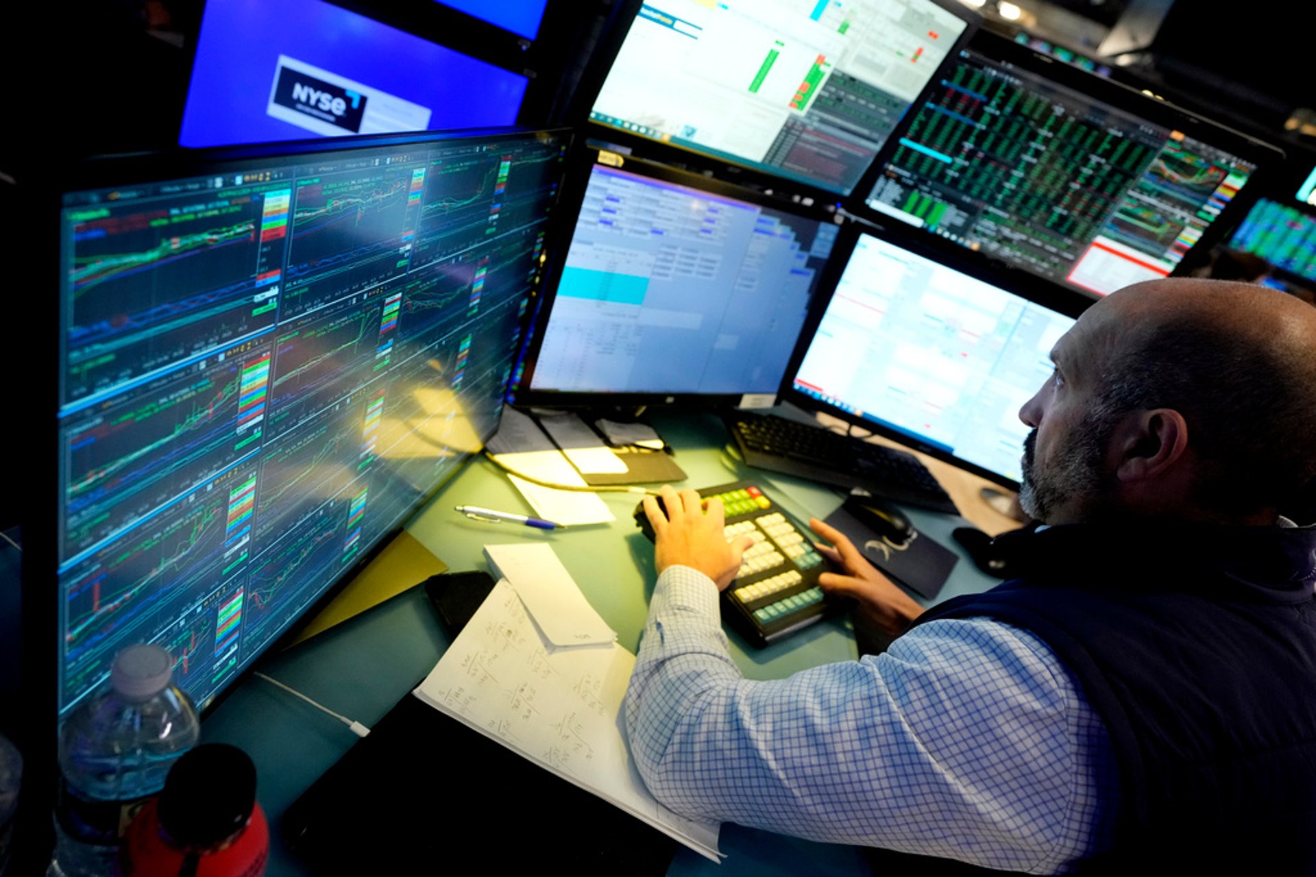 Red on the New York Stock Exchange