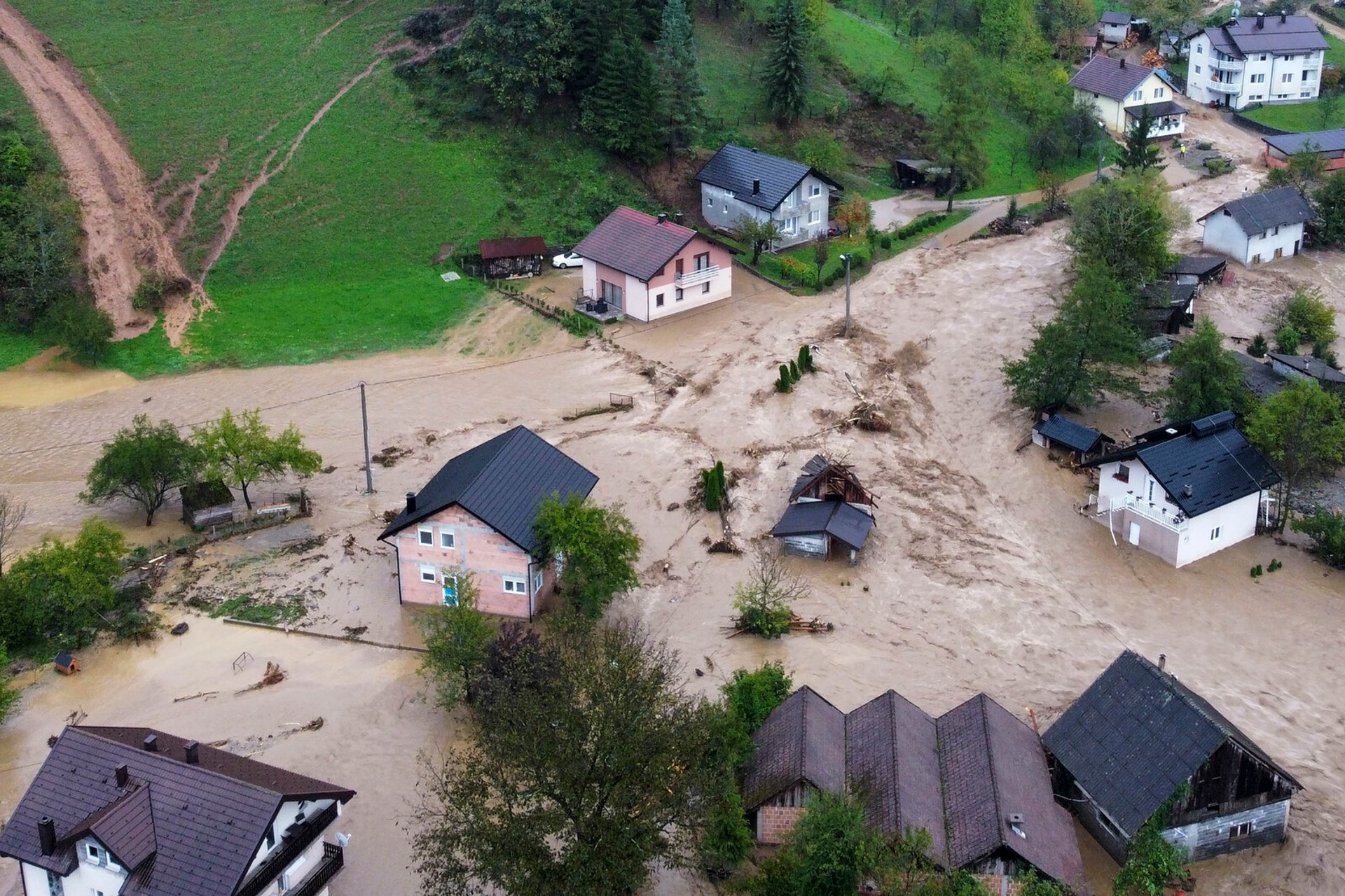 Mudslides after heavy rainfall –