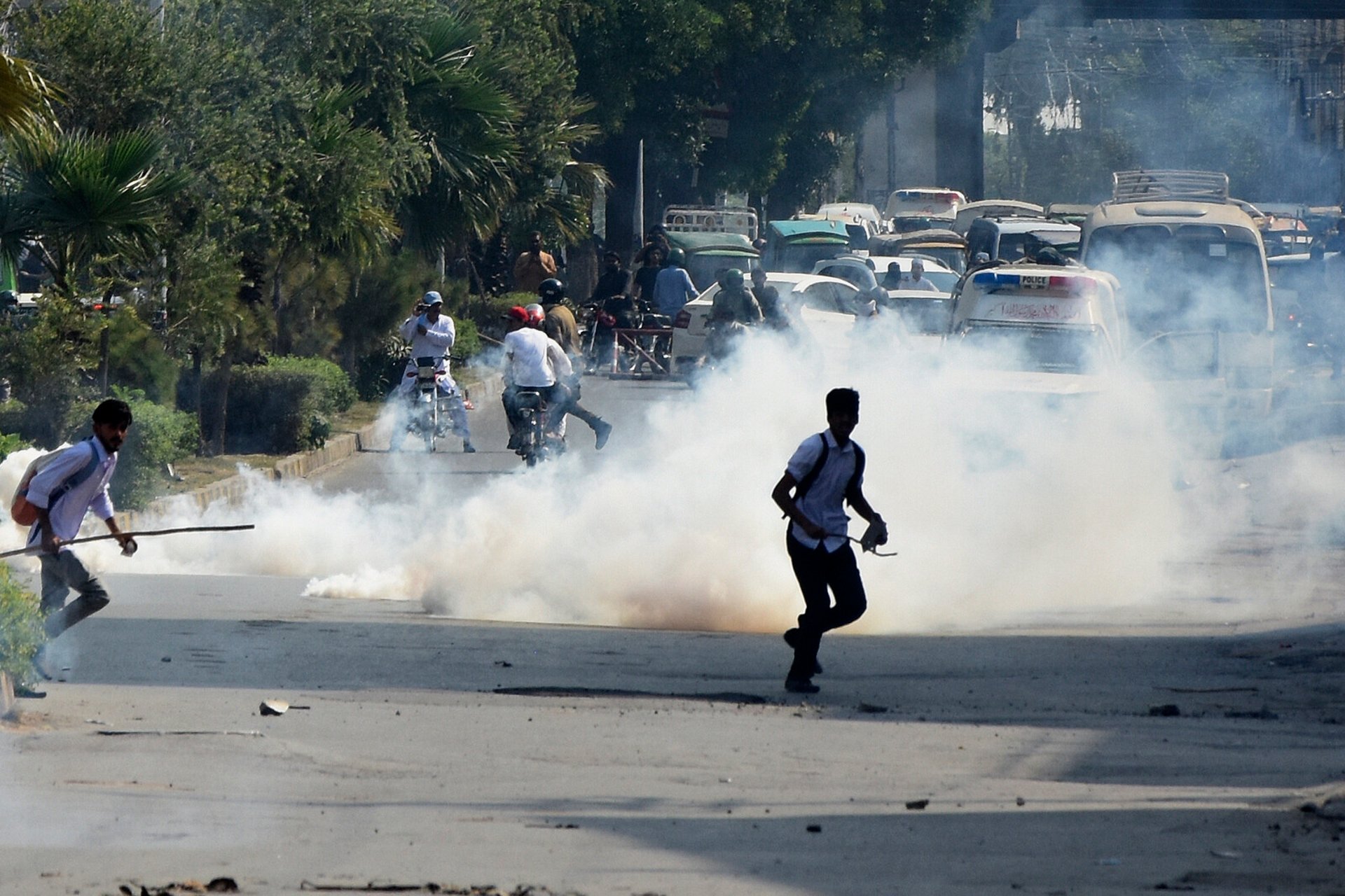 Schools are closed after large protests in Pakistan