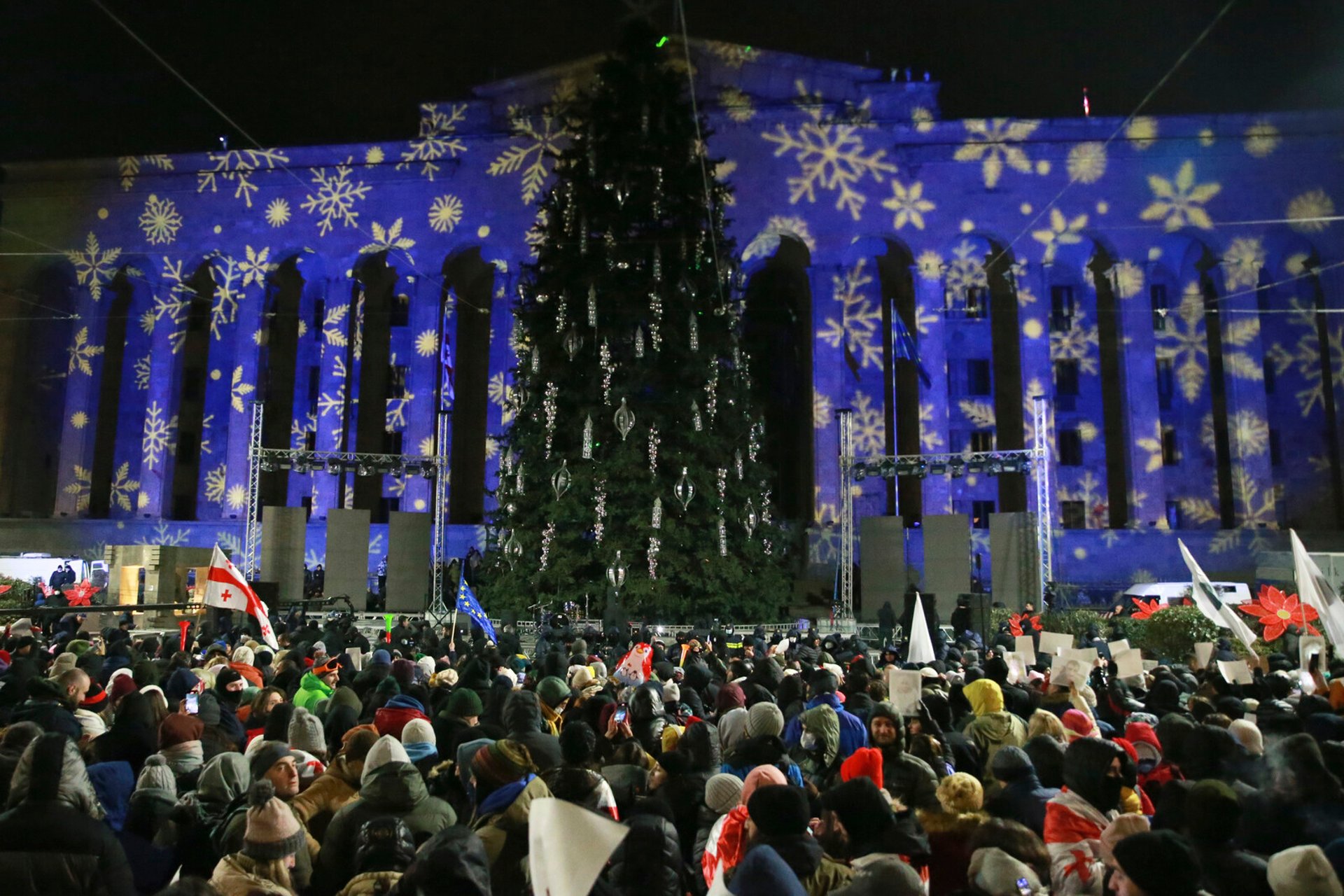 Thousands in Protest after Georgian