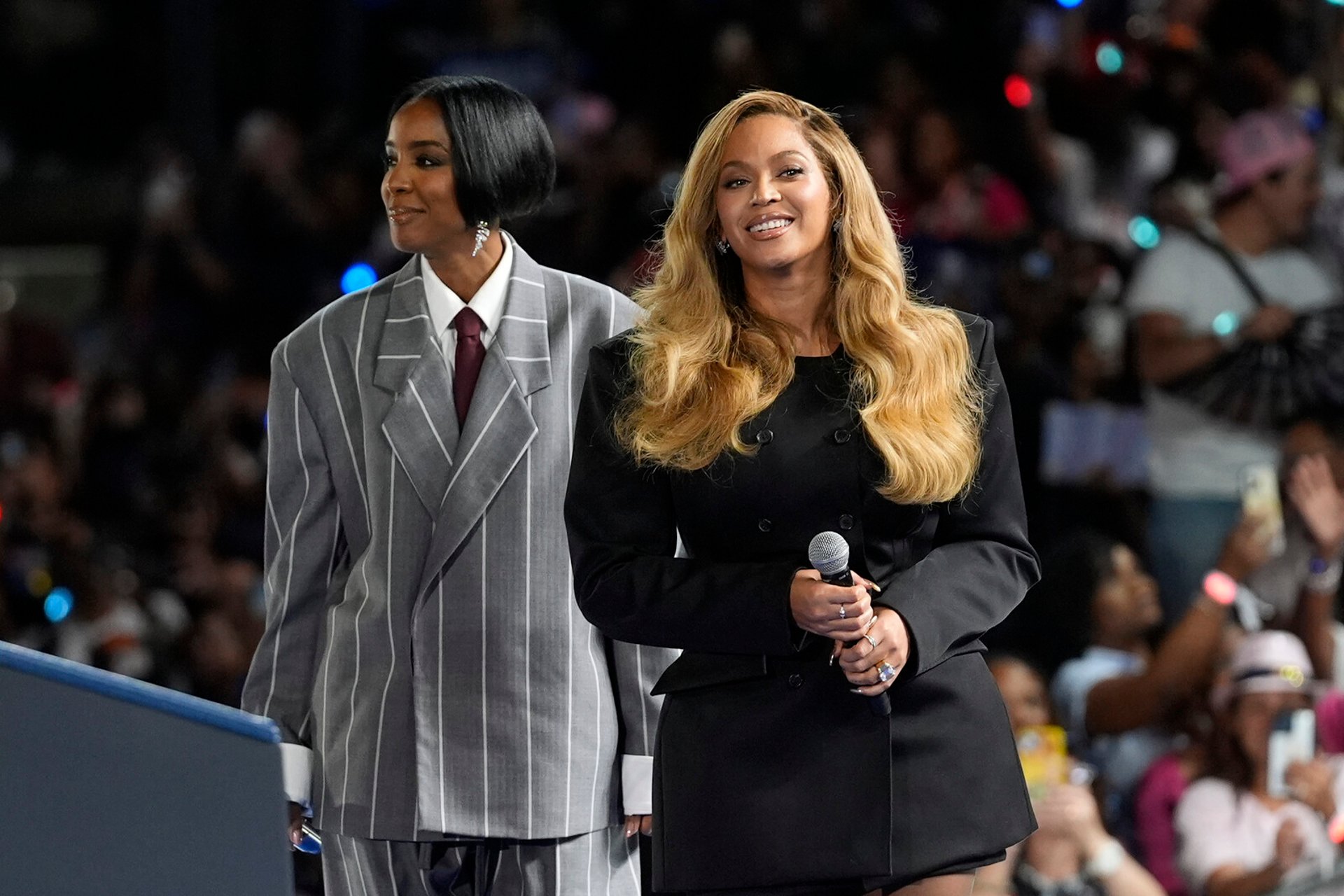 Beyoncé on stage for Harris – abortion in focus