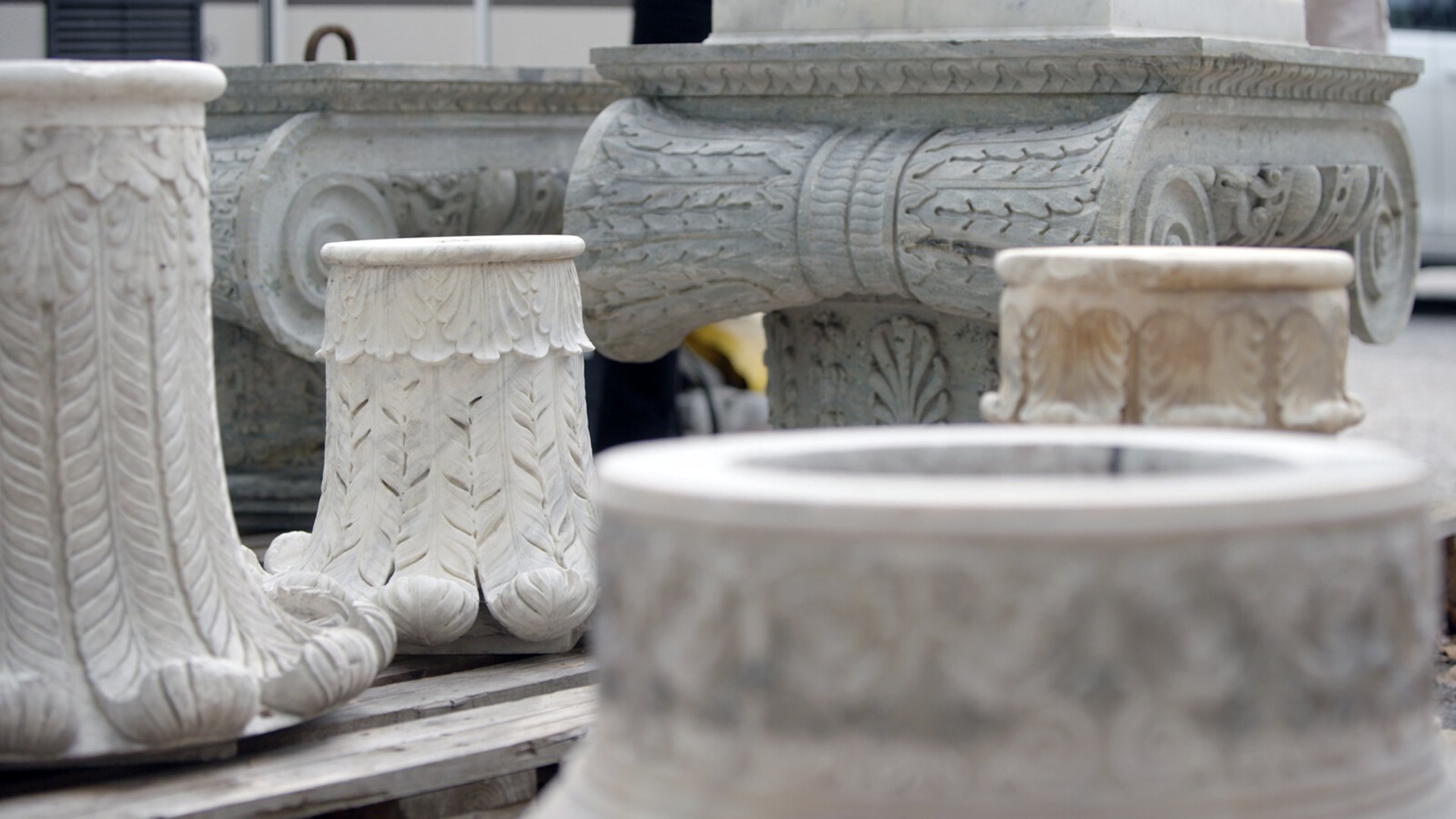 200-year-old marble parts in new