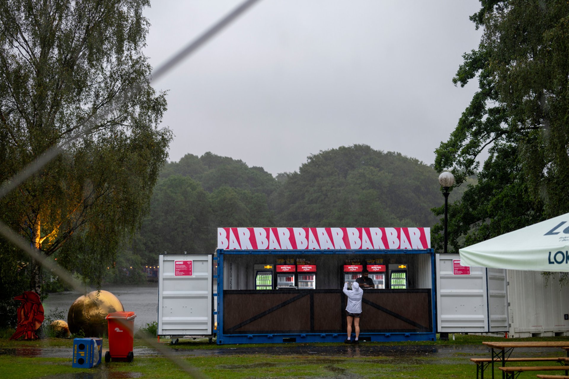 Heavy rain showers at Way Out West