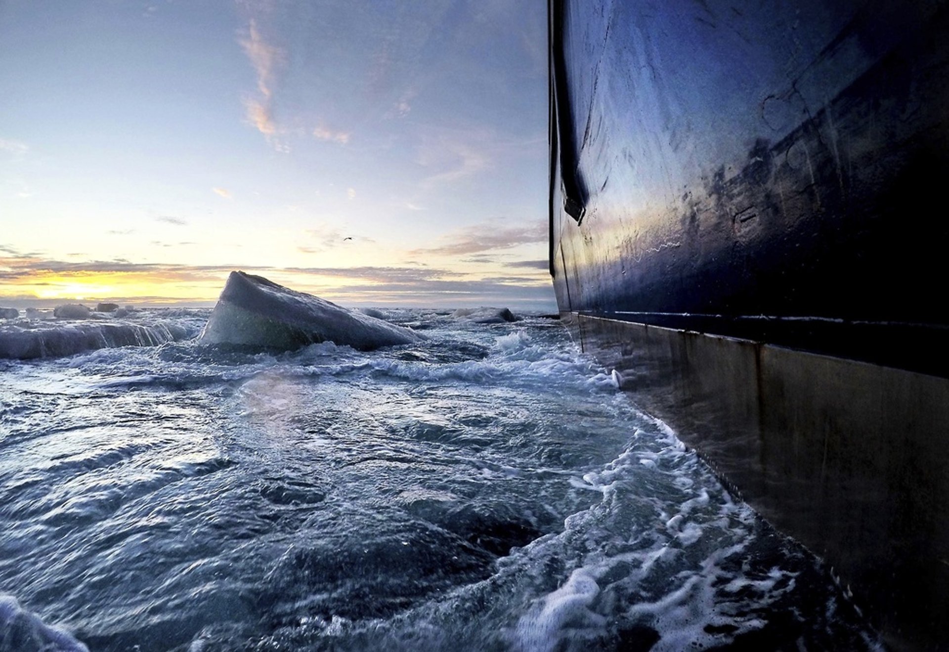 Swedish Icebreaker Reaches Unexplored Fjord