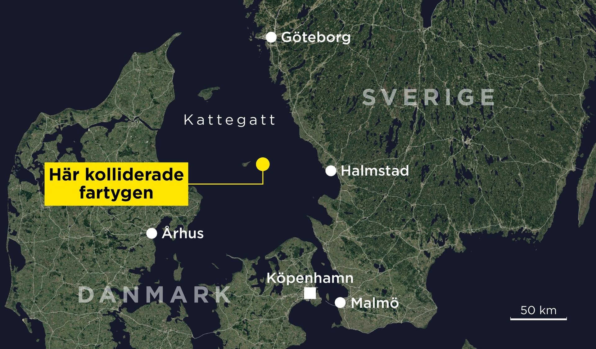 Two vessels have collided in the Kattegat