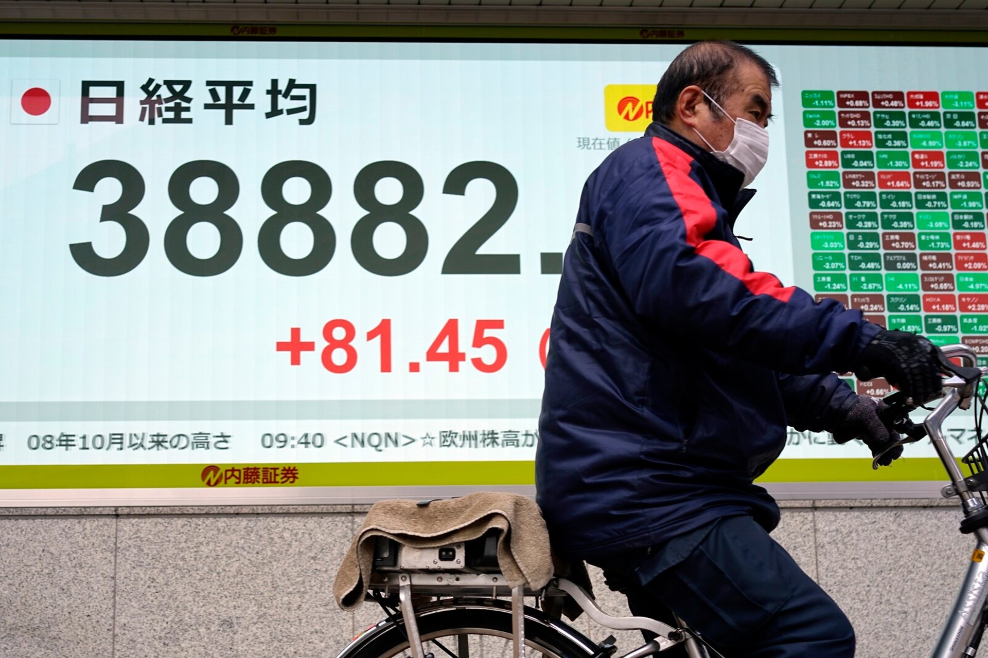 Cheerful on the Tokyo Stock Exchange