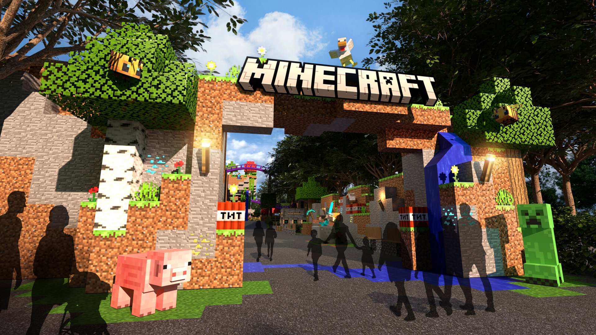 "Minecraft" takes a place in the amusement park