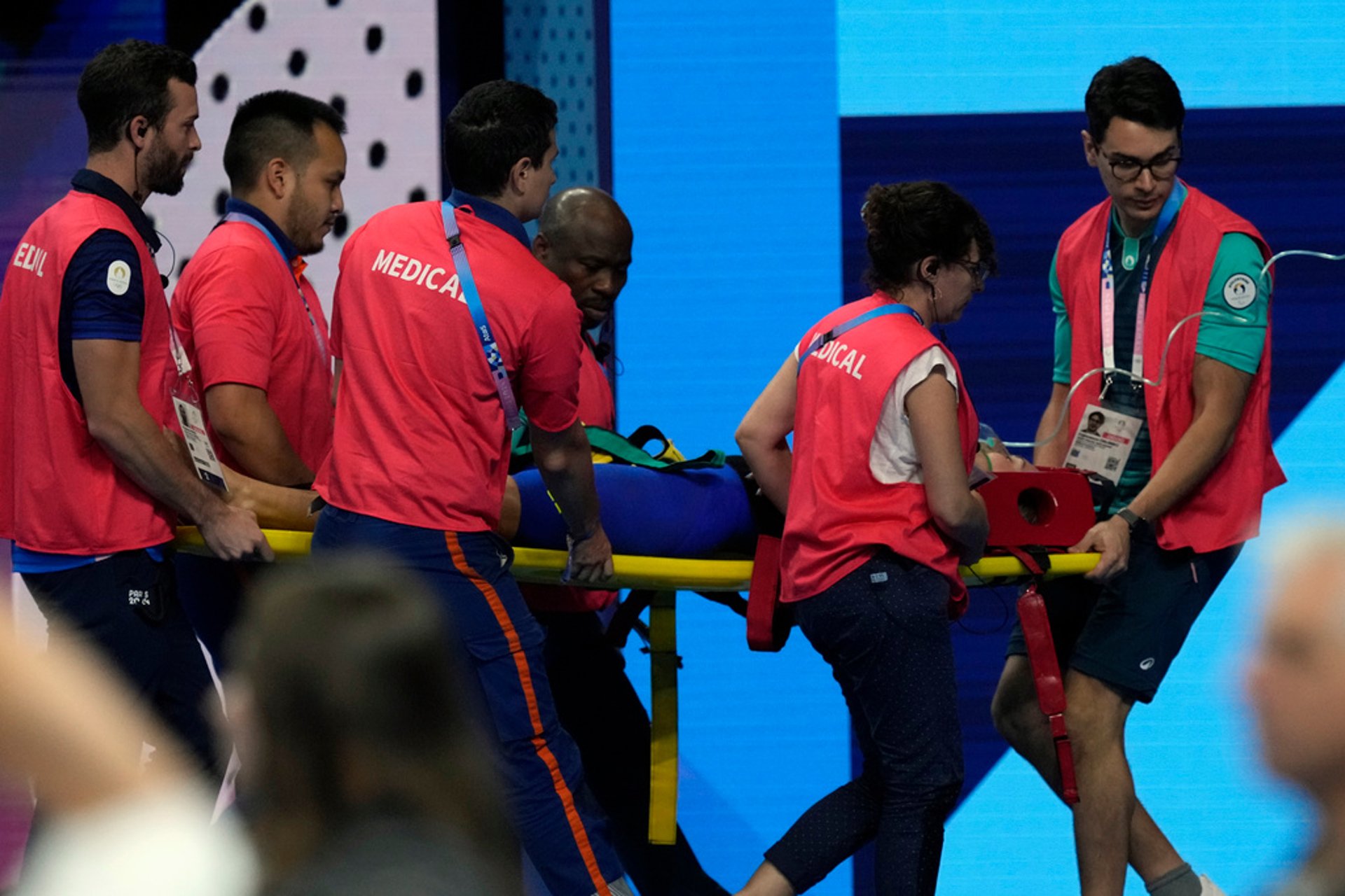 Swimmer collapsed after Olympic Games race