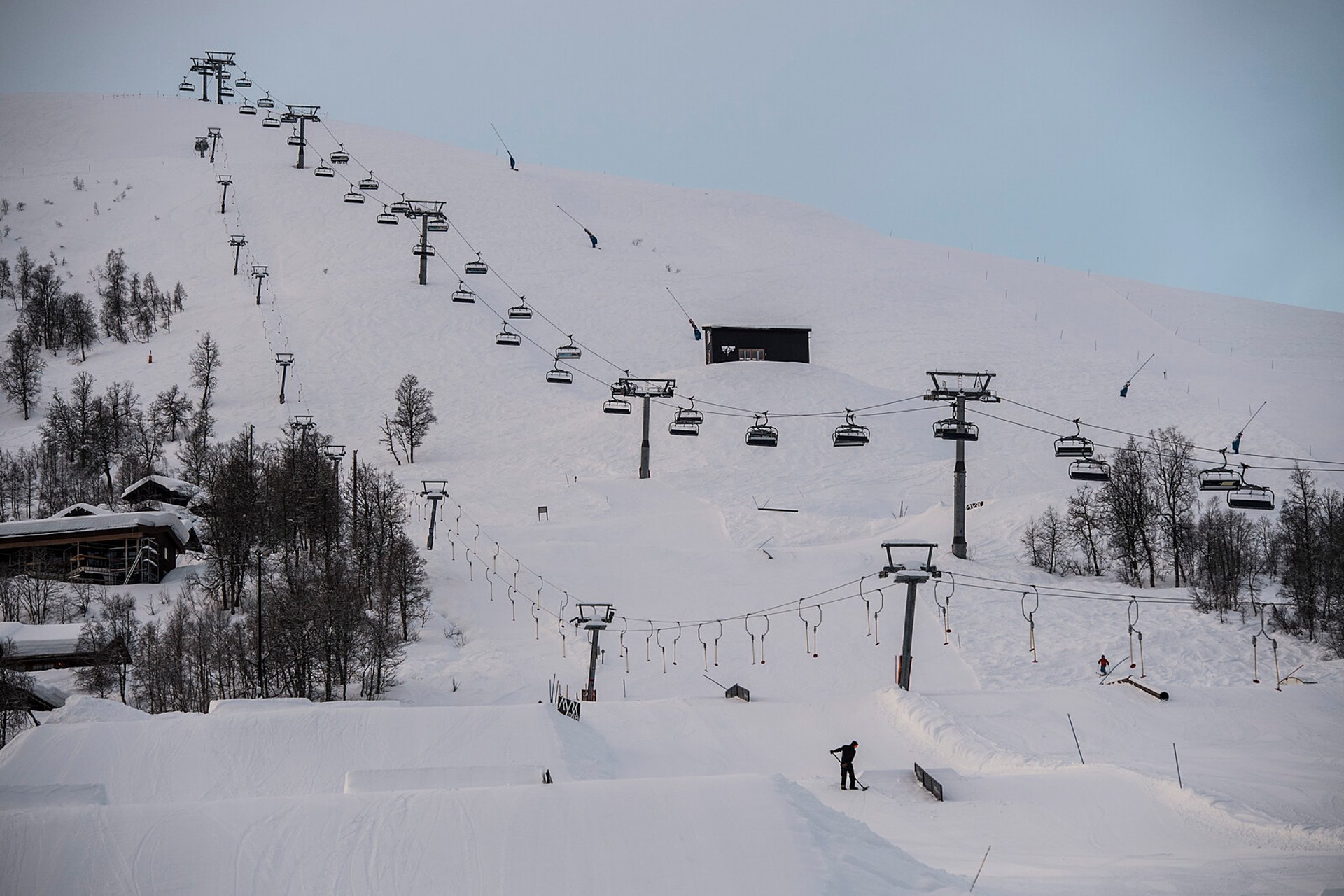 Avalanche in Ski Resort in