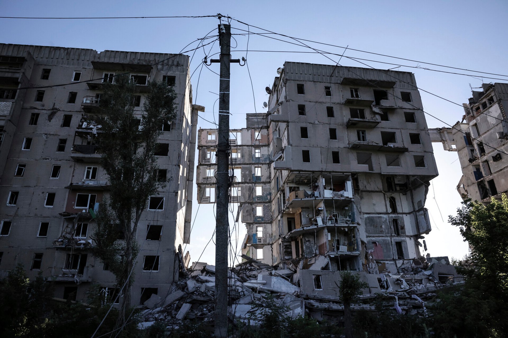 Russian victory cry from bombed-out