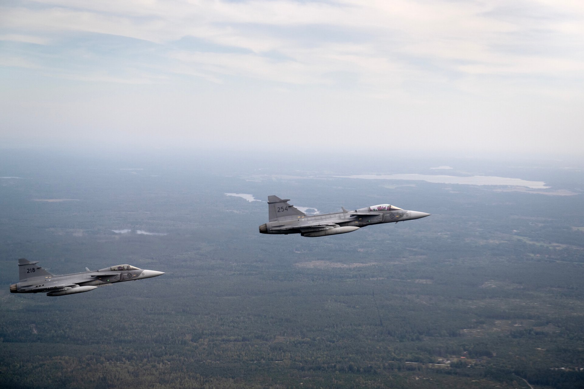 Swedish fighter jets in operation against Russian military aircraft