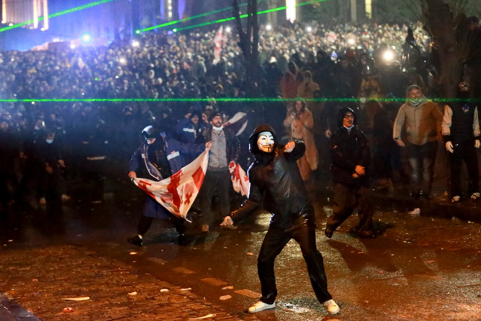 Tear Gas and Flames in Tbilisi's Protests