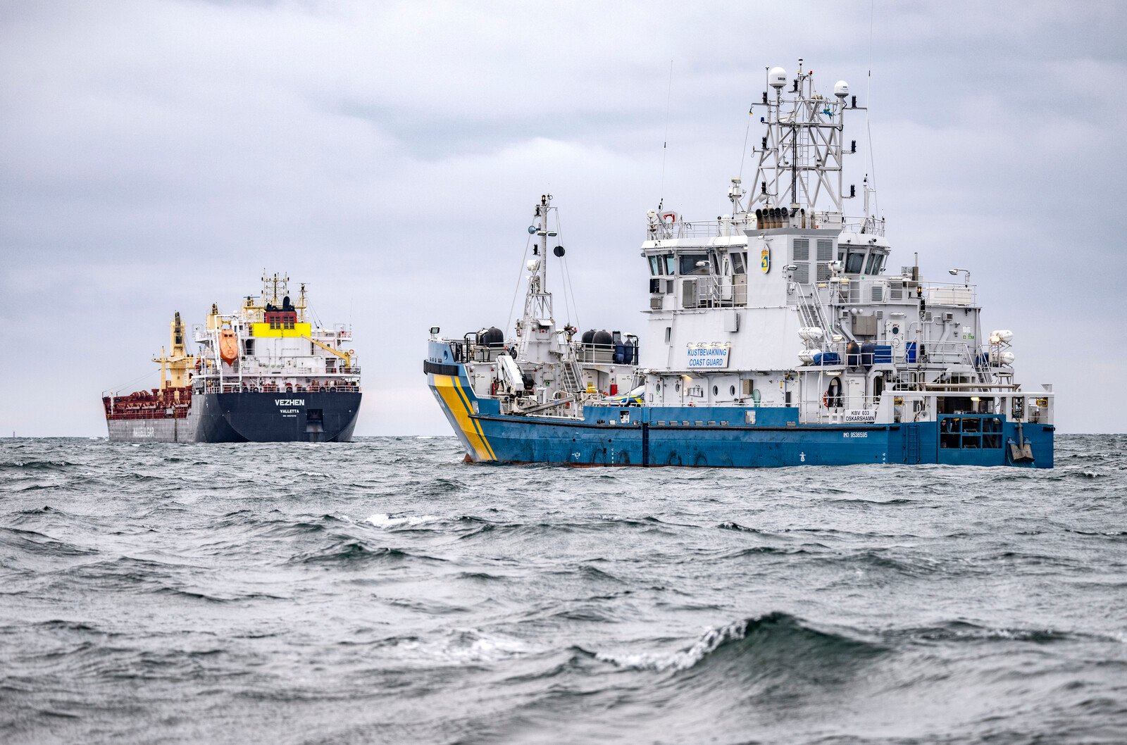 The Coast Guard remains on board the Vezhen