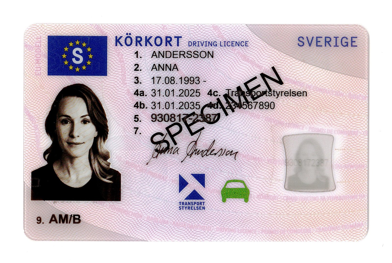 This is the new driving license