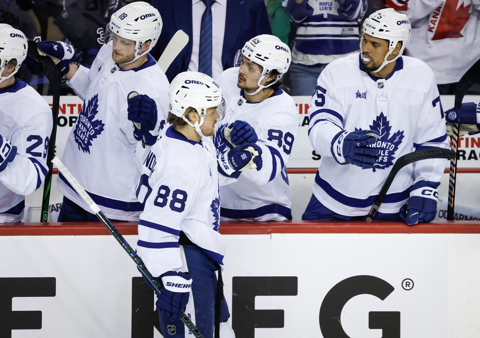 Nylander scored a hat-trick in Toronto's win