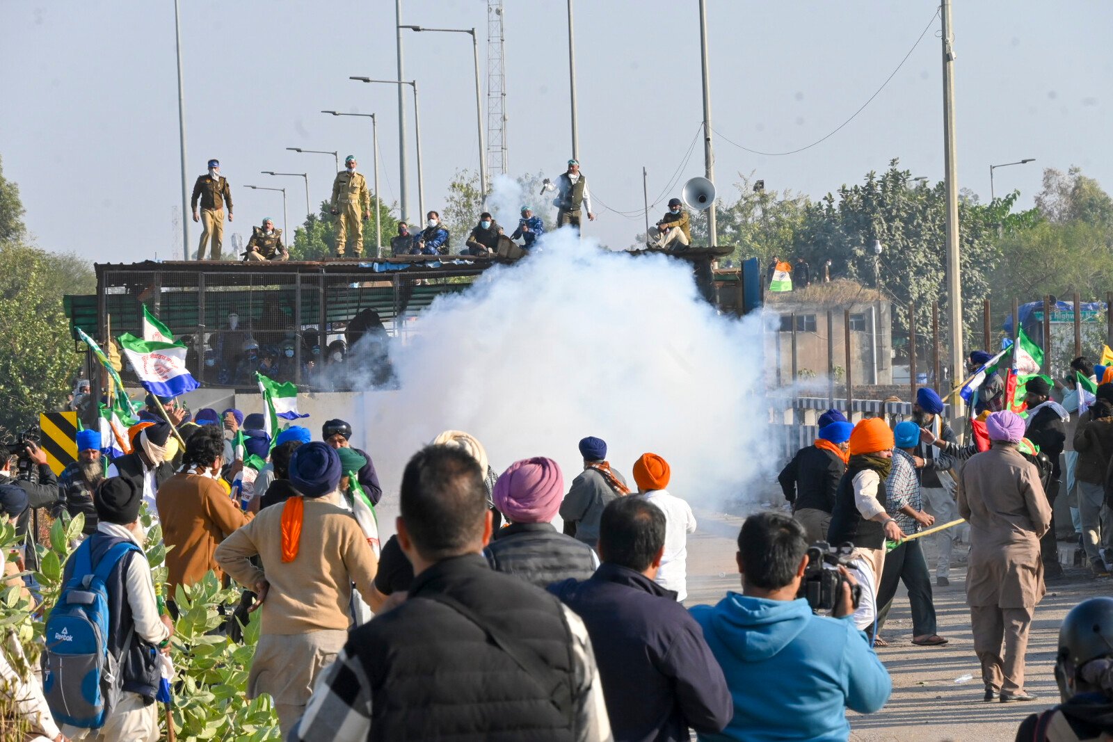 Tear Gas and Internet Blockade Against Indian Farmers